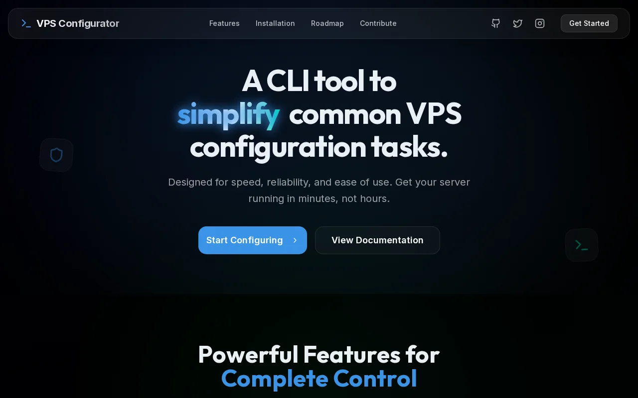 A CLI tool to simplify and automate common VPS configuration tasks