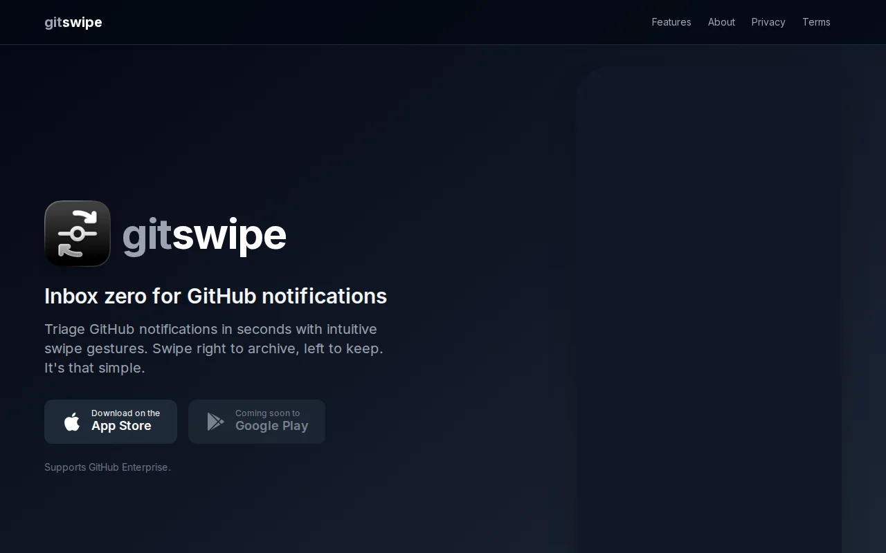 GitSwipe, Inbox zero for GitHub notifications