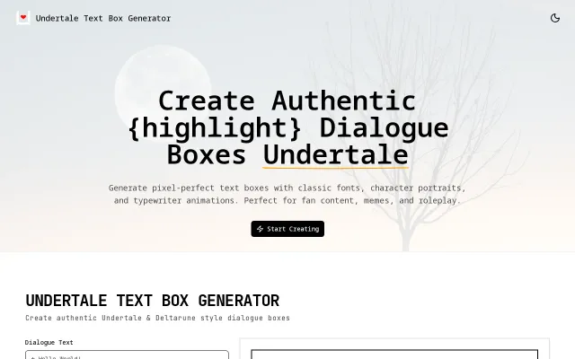 Undertale Text Box Generator