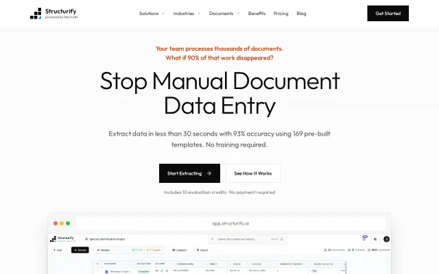 AI-Powered Structured Data Extraction from Any Document (93%+ Accuracy)