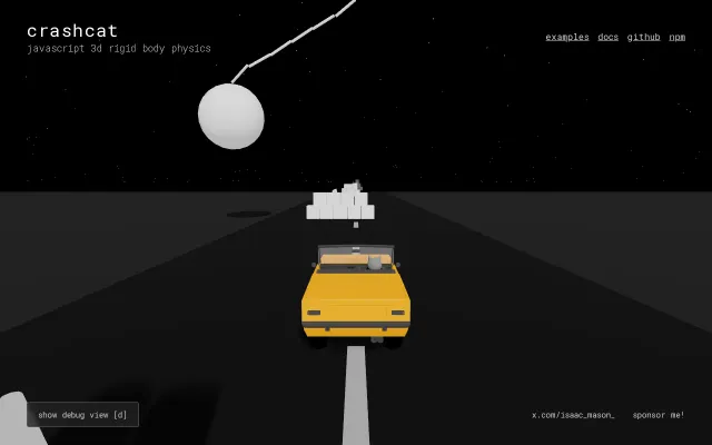 Crashcat – Lightweight 3D physics for JavaScript