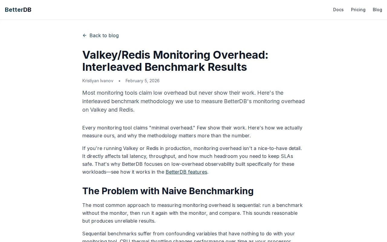 BetterDB – Valkey/Redis monitoring that persists what servers forget