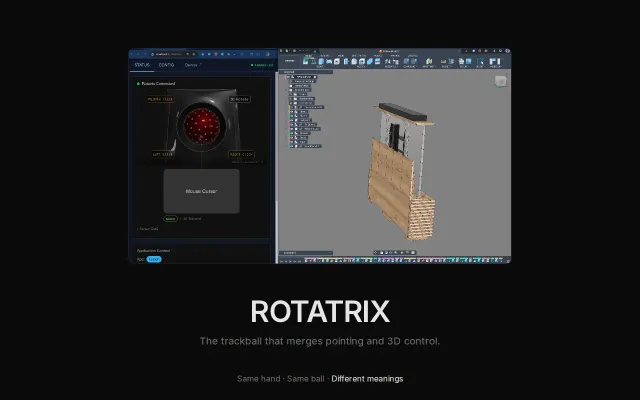 Rotatrix – Trackball mod capturing full 3-axis rotation for 3D control