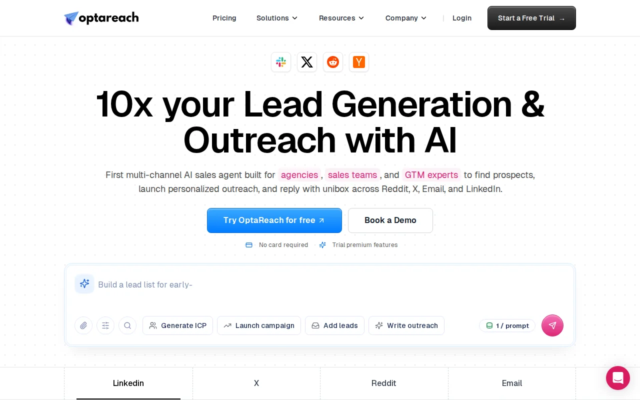 OptaReach – multi-platform lead generation and outreach