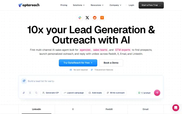 OptaReach – multi-platform lead generation and outreach