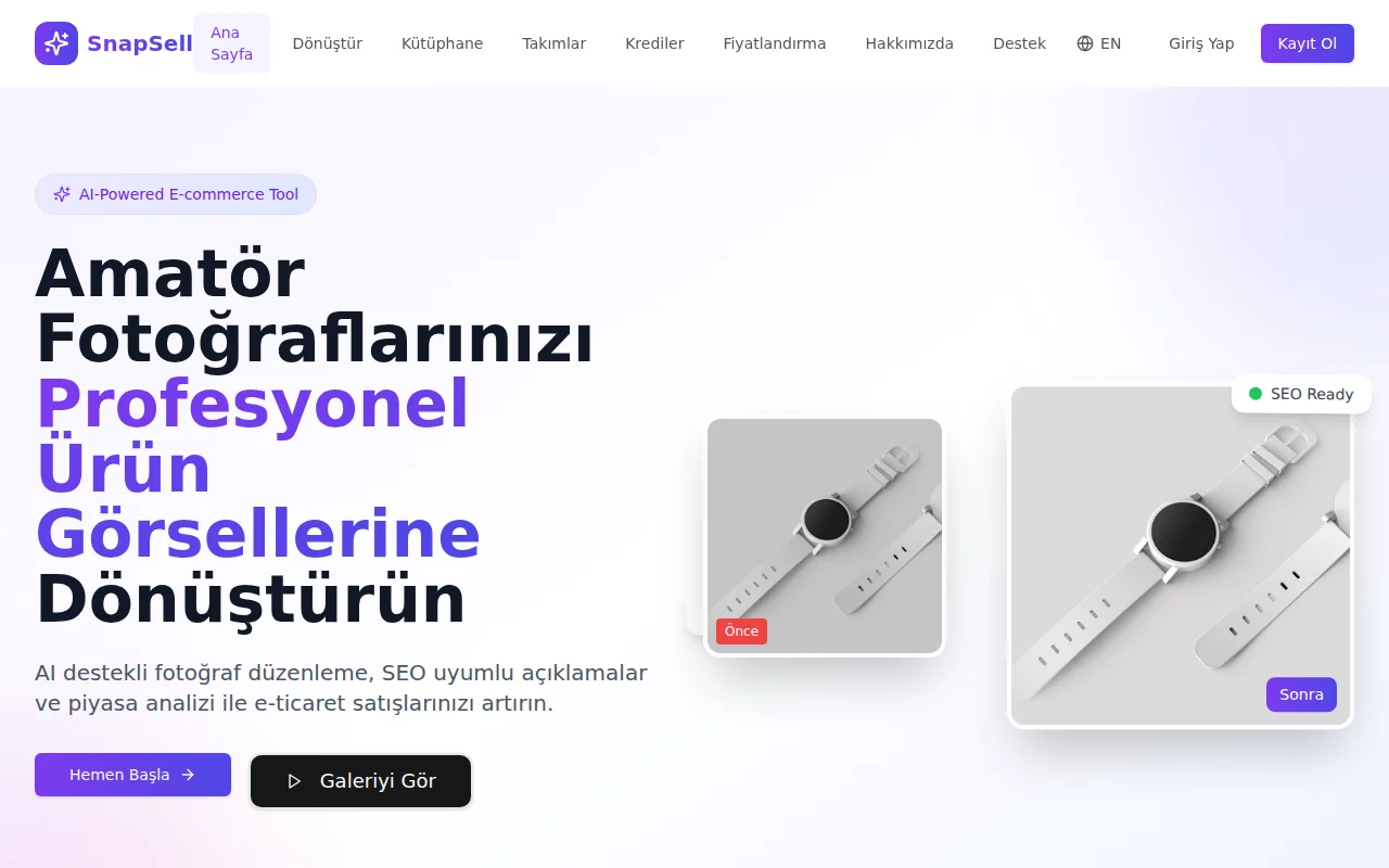 Snapsell – AI-driven infrastructure for e-commerce optimization