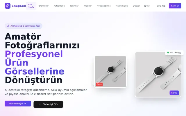 Snapsell – AI-driven infrastructure for e-commerce optimization