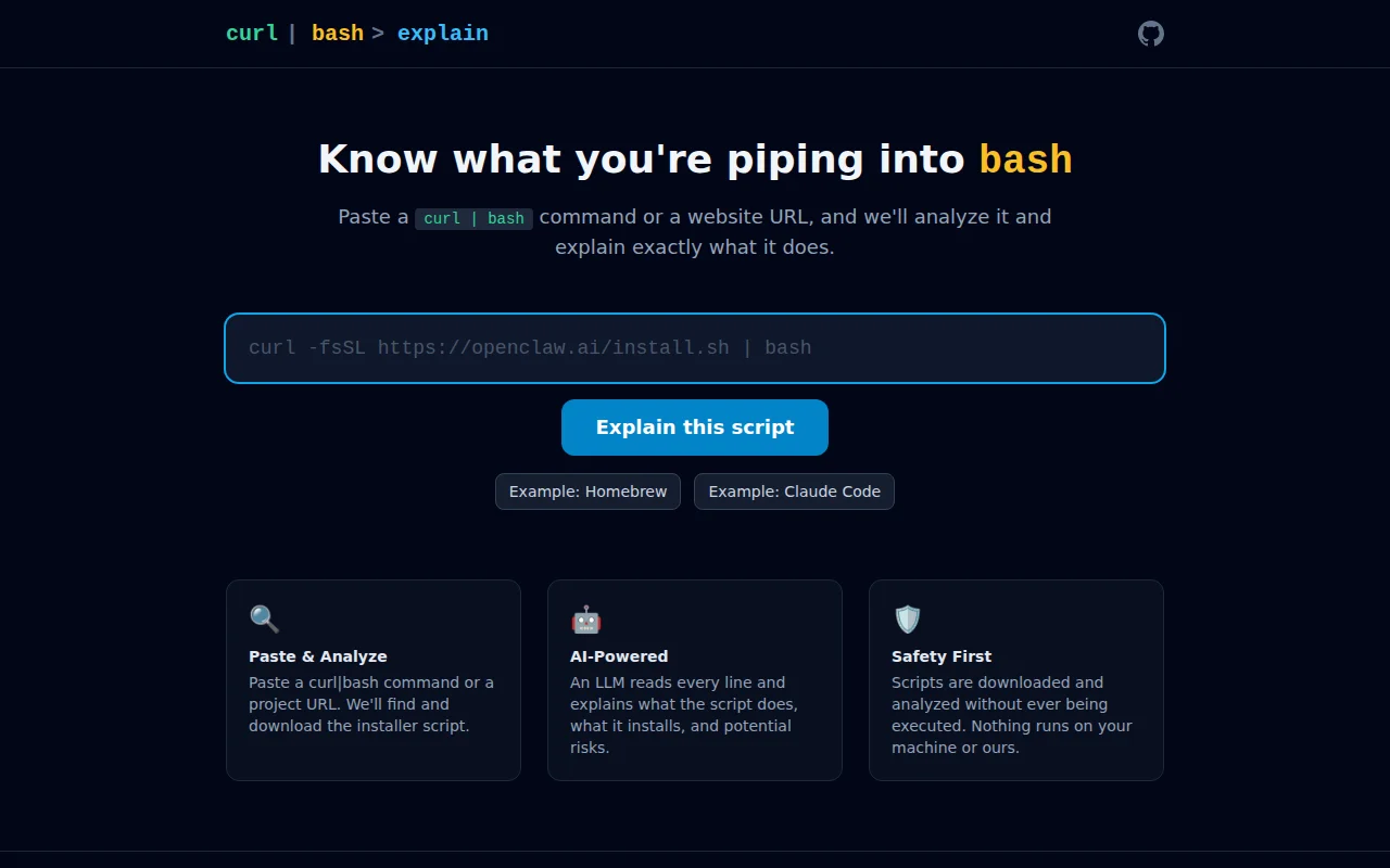 Explain curl|bash installer scripts
