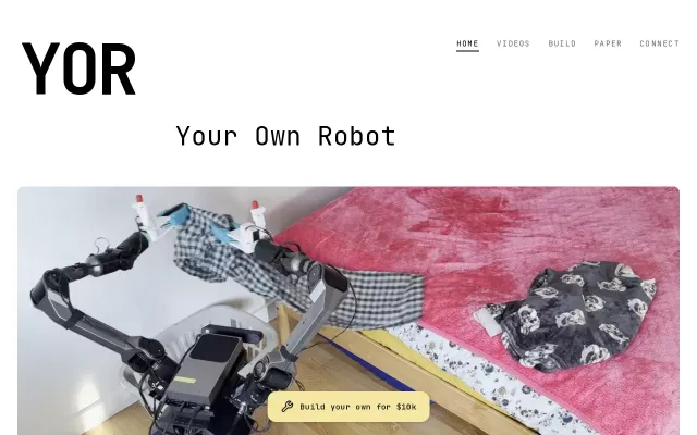 YOR – open-source bimanual mobile robot for <$10k