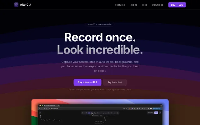 ScreenStudio Alternative with one-time purchase