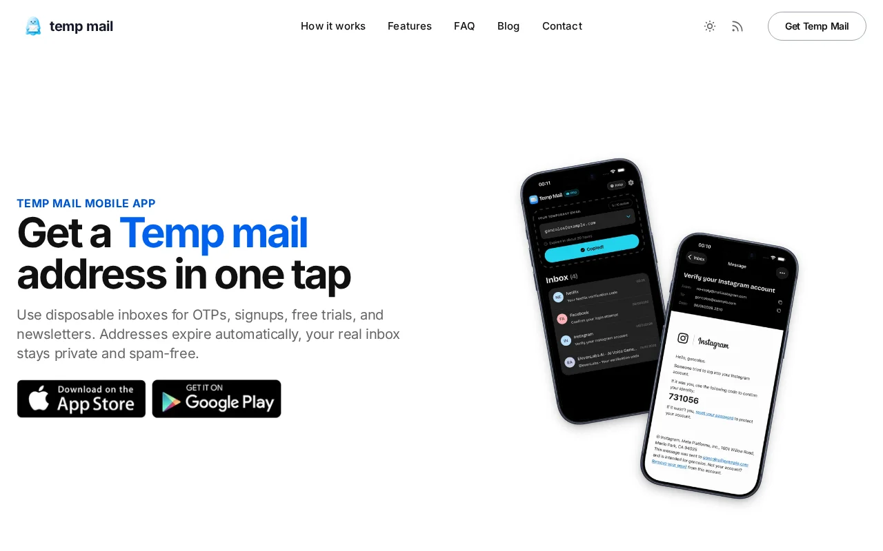 Temp Mail – Fastest temporary email generator for iOS/macOS