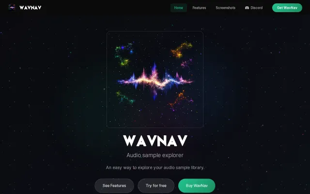 WavNav, a desktop app to explore and search large sample libraries