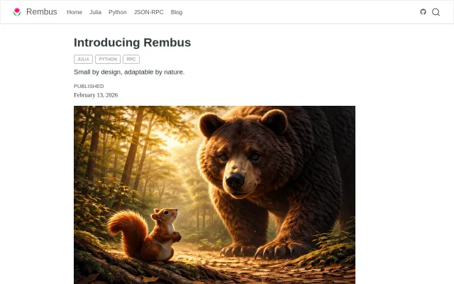 Rembus – Distributed Messaging (Julia, Python)