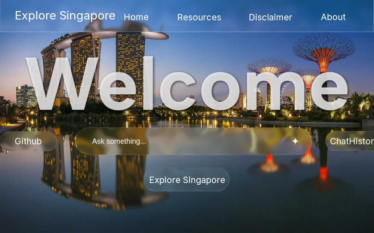 Built an webpage to showcase Singaporean infra and laws/acts