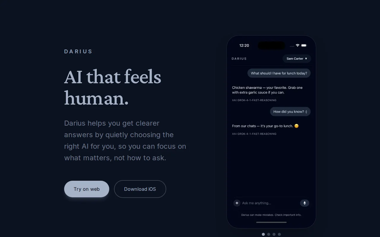 Darius – An AI router that selects the best model for each prompt