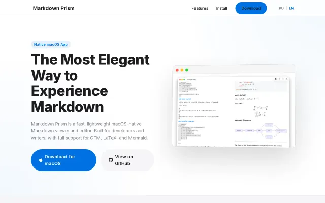 Markdown Prism – A Non-Electron Markdown Editor for macOS