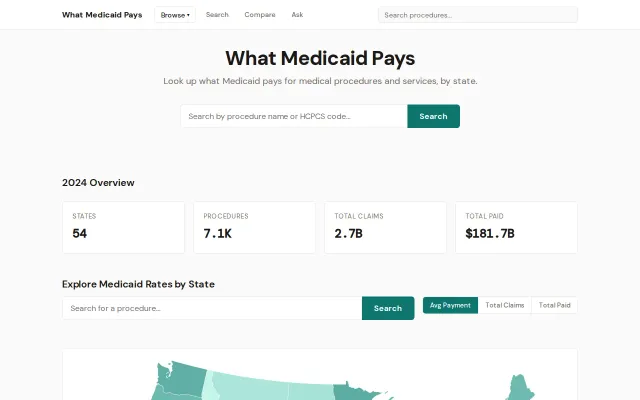What Medicaid Pays – Search Medicaid Reimbursement Rate