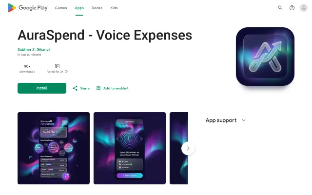 AuraSpend " Voice-first expense tracker using Gemini for NLU