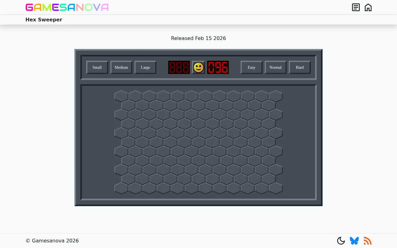 Hex-Sweeper – Minesweeper on a hexagonal grid, built with Phaser