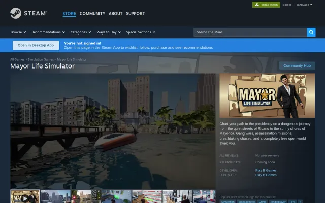 A mayor simulator where corruption is gameplay