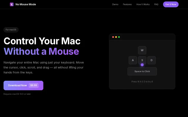 Nomousemode – keyboard window switcher for macOS