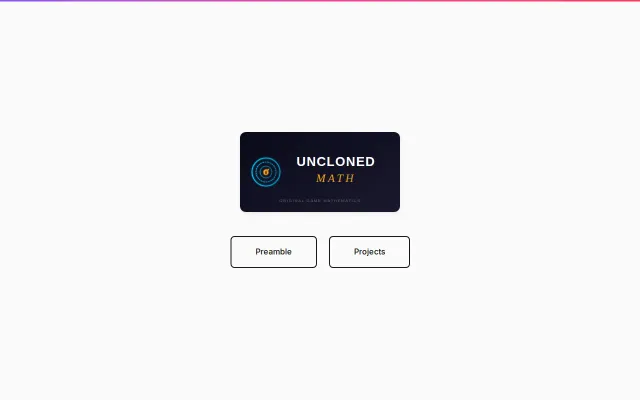Uncloned Math – A catalog of original mathematical game mechanics