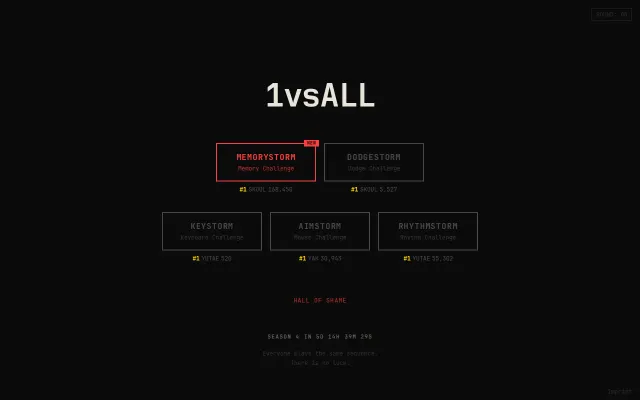 1vsALL Season 3 – Memory game where you remember patterns, not colors
