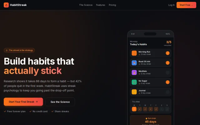 HabitStreak – Habit tracker with giftable streak tokens