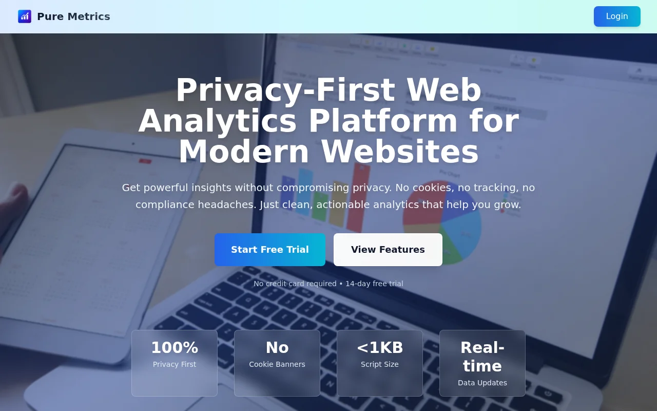 Pure Metrics – Privacy-first web analytics, <1KB script