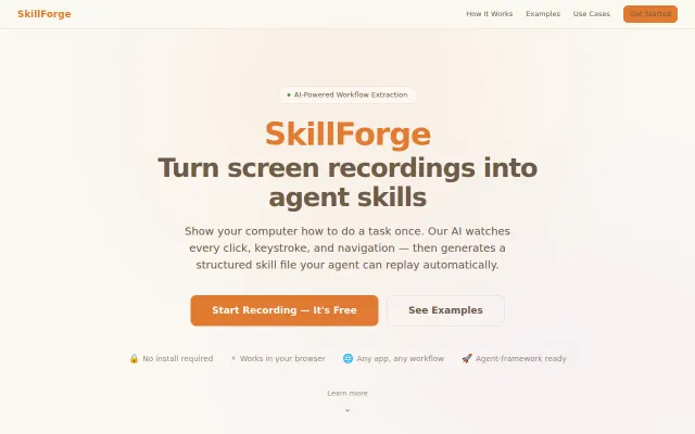 SkillForge – Turn Screen Recordings into Agent-Ready Skills