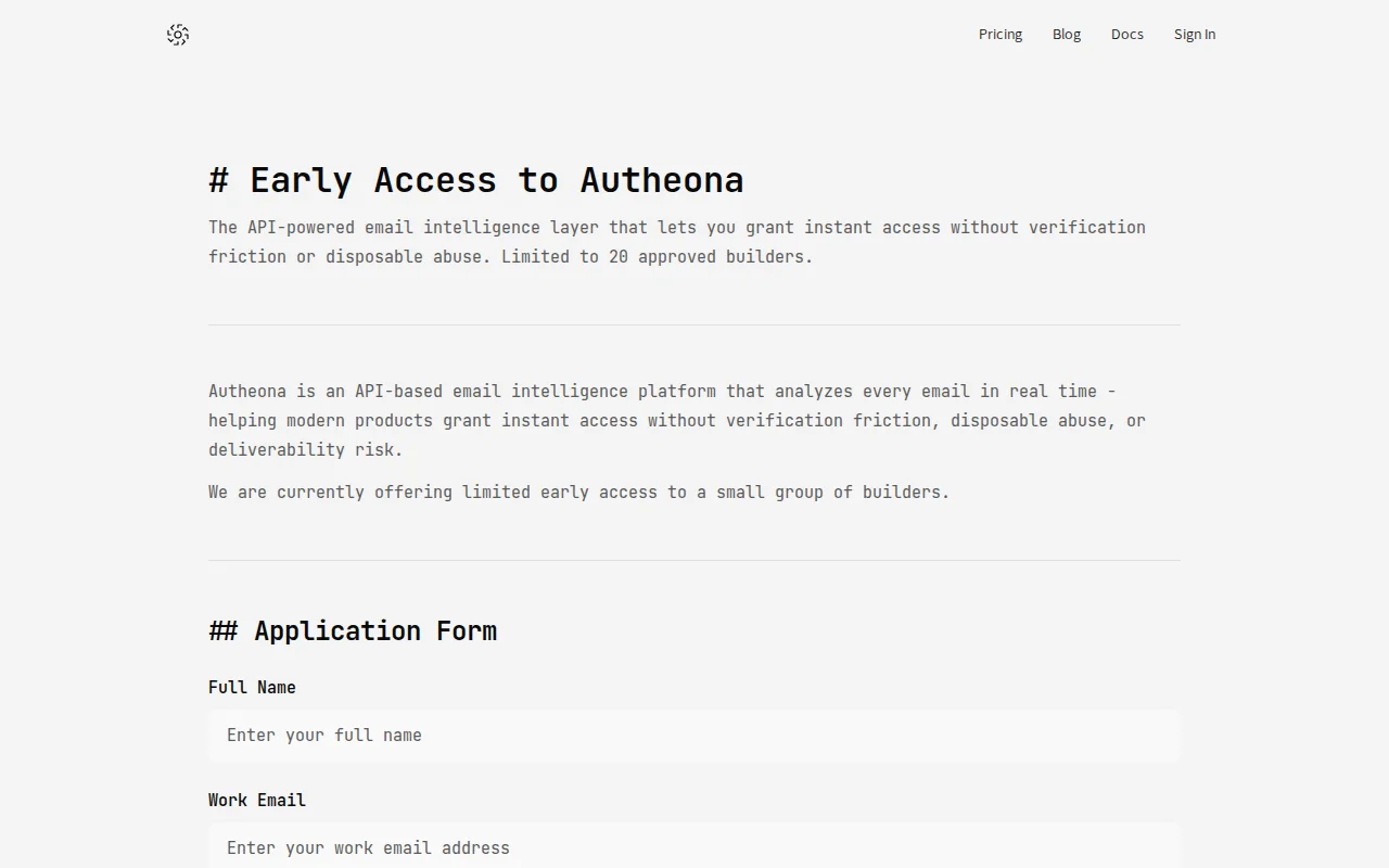 The Zero-Friction Signup Layer API
