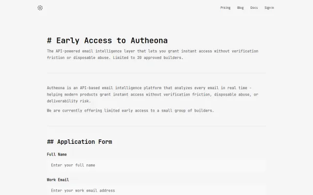 The Zero-Friction Signup Layer API