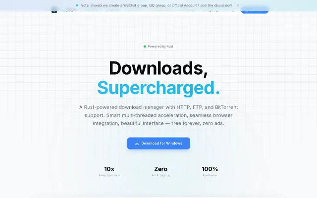 FluxDown – Free download manager built with Rust and Flutter