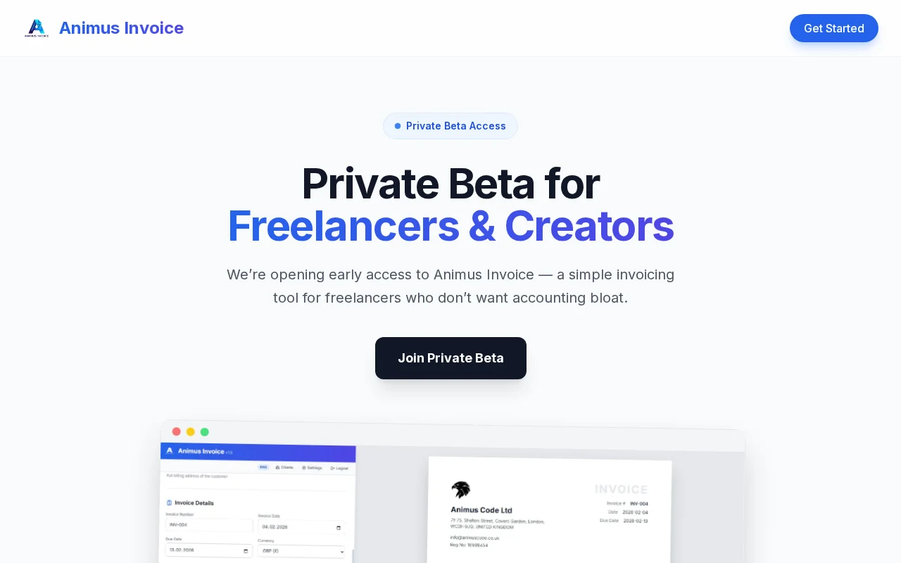 Animus Invoice – Invoice tracking without the busywork