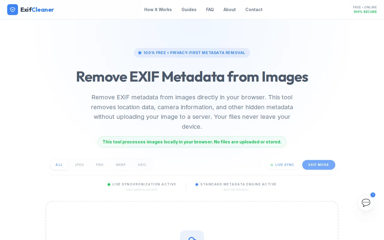 EXIF Cleaner – Remove image metadata directly in the browser
