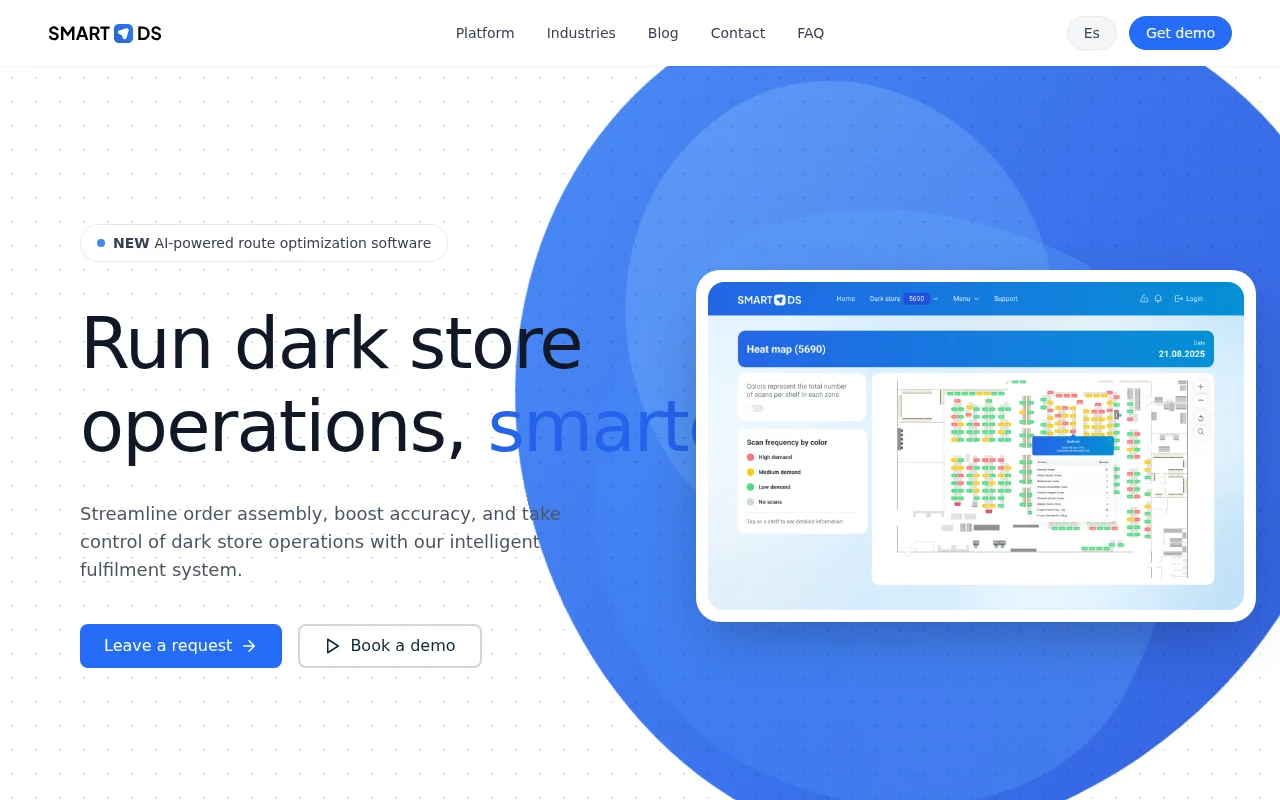 SmartDS – AI route optimization for dark store picking