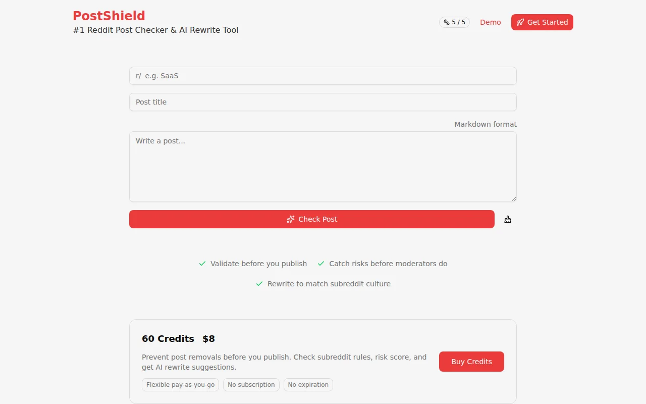 I made a Reddit post checking tool to keep align with subreddit's rules