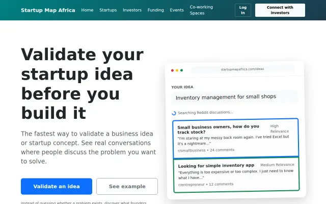 Idea validation using real problem discussions