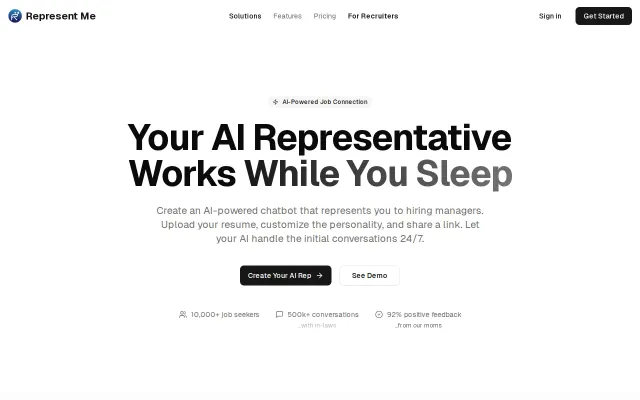Represent Me – AI proxy for job seekers with inline fact-verification