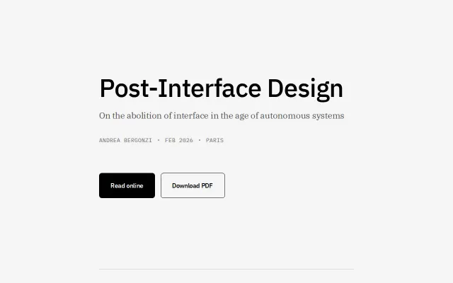 Post-Interface Design – A manifesto on the abolition of UI