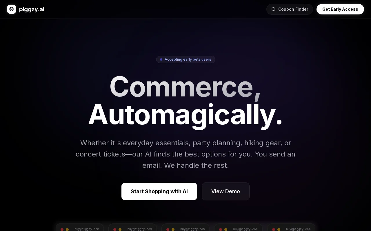 Piggzy – Turn your inbox into a universal 'Buy' button