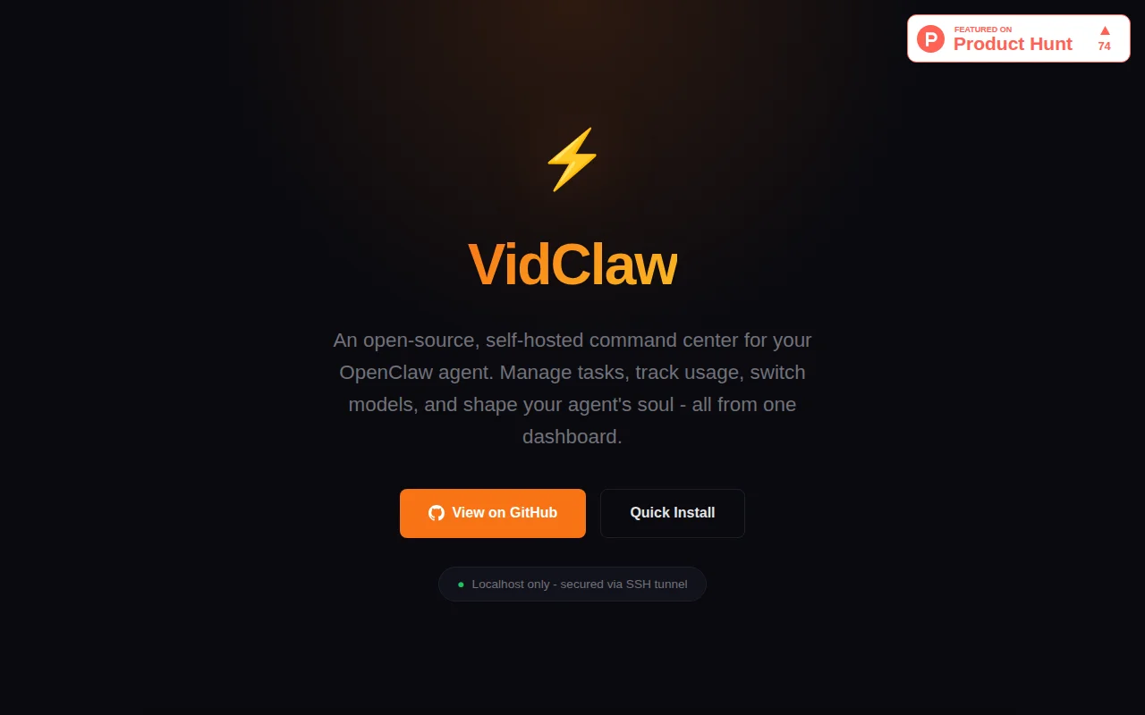 VidClaw – Open-source, self-hosted dashboard for managing OpenClaw
