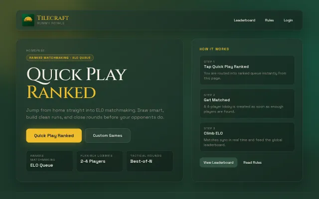 Tilecraft – Online multiplayer tile rummy, RUST back end
