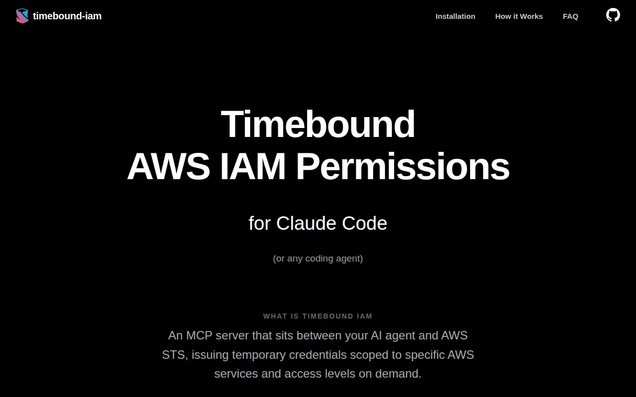 Timebound AWS IAM Permissions for Claude Code