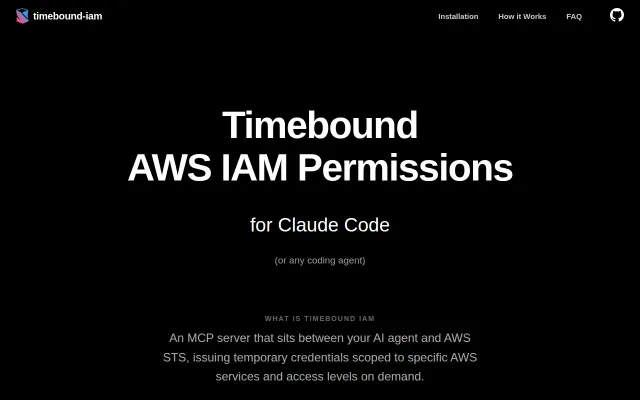Timebound AWS IAM Permissions for Claude Code