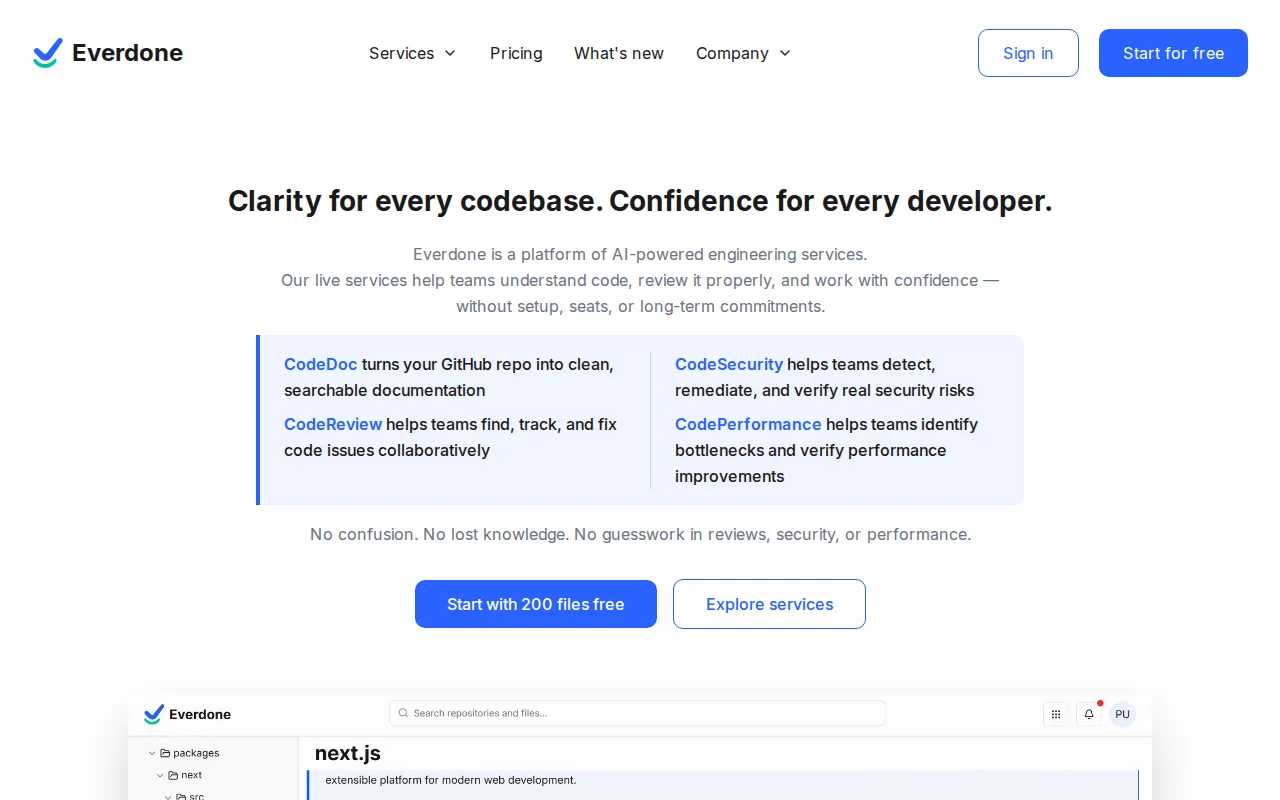 Everdone CodeSecurity and CodePerformance