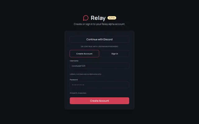 Relay – I built a modern web-based IRC/Discord replacement
