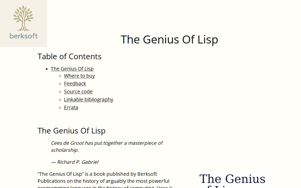 I wrote a technical history book on Lisp