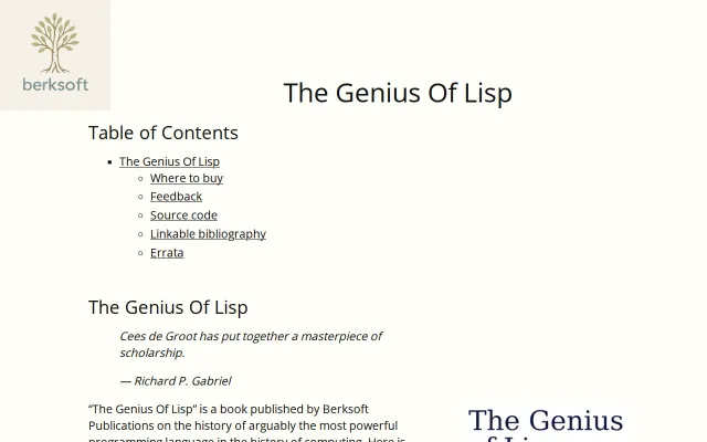 I wrote a technical history book on Lisp