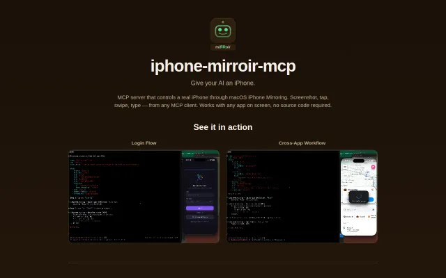 Mirroir – MCP server that gives AI agents a real iPhone to control